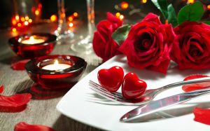 Valentine's Day dinner table